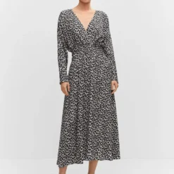 Robe Imprimée Détail Froncé 19 Robe Imprimée Détail Froncé -Promos Chaudine Magasin 57043808 99 99999999 01