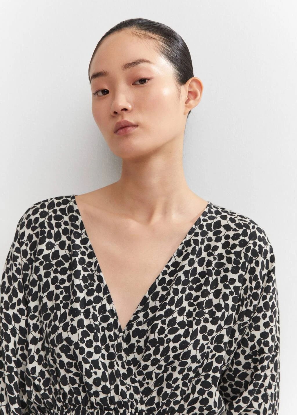 Robe Imprimée Détail Froncé 10 Robe Imprimée Détail Froncé – Image 10