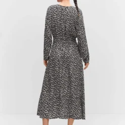 Robe Imprimée Détail Froncé 20 Robe Imprimée Détail Froncé -Promos Chaudine Magasin 57043808 99 R