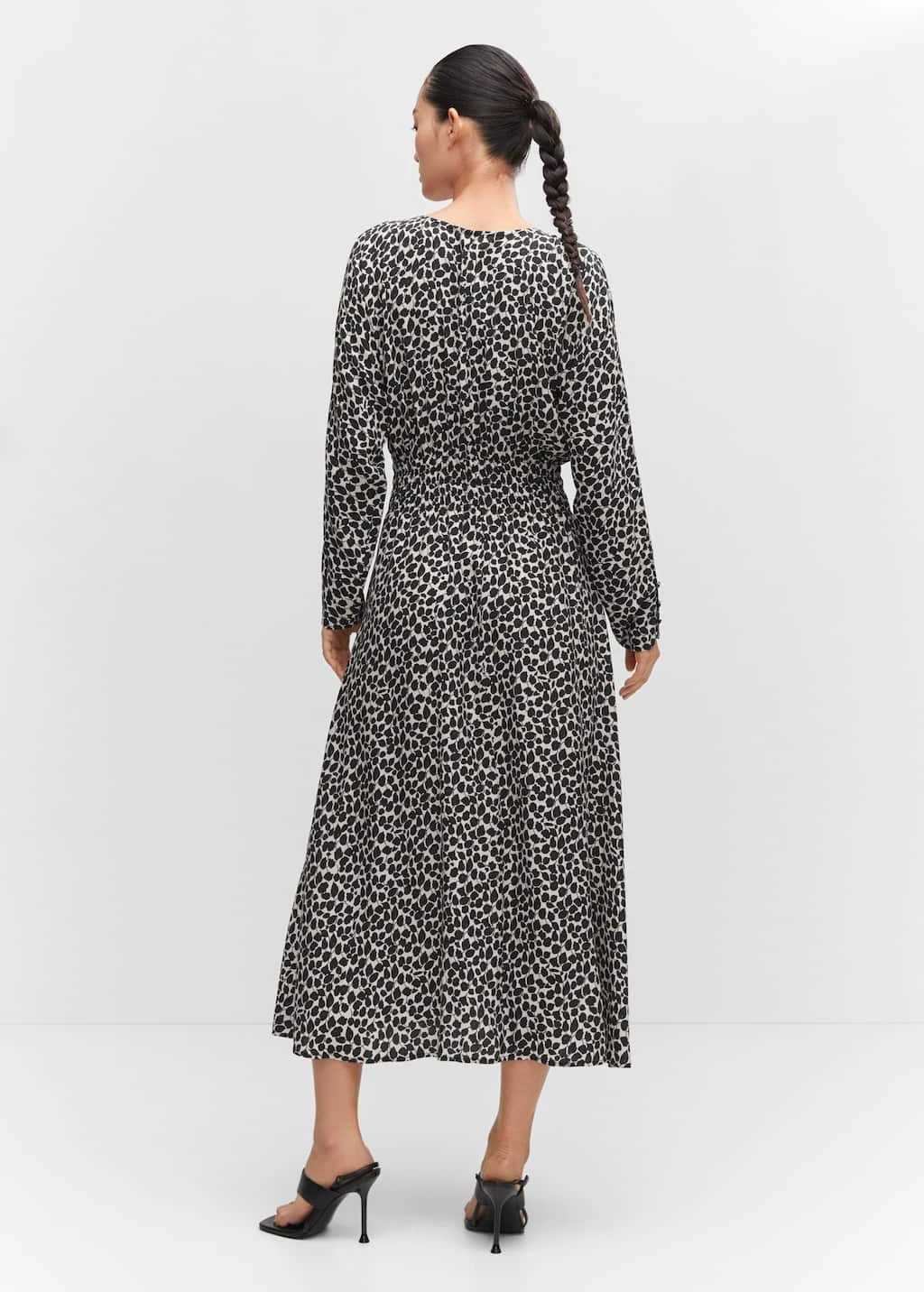 Robe Imprimée Détail Froncé 9 Robe Imprimée Détail Froncé – Image 9