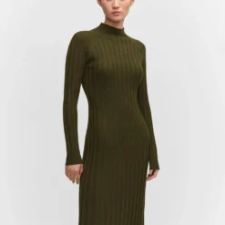 Robe Maille Côtelée Col Montant -Promos Chaudine Magasin 57044763 37