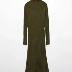 Robe Maille Côtelée Col Montant -Promos Chaudine Magasin 57044763 37 B