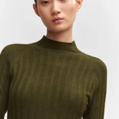 Robe Maille Côtelée Col Montant -Promos Chaudine Magasin 57044763 37 D1