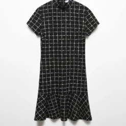 Robe Tweed Bas Volanté -Promos Chaudine Magasin 57045797 99 B