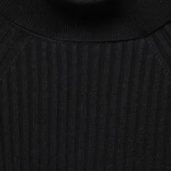 Robe Courte Maille Côtelée Col Montant -Promos Chaudine Magasin 57045803 99 D8