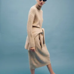 Robe Maille Côtelée Col Roulé 21 Robe Maille Côtelée Col Roulé -Promos Chaudine Magasin 57047725 06 D7