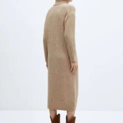 Robe Maille Côtelée Col Roulé 14 Robe Maille Côtelée Col Roulé -Promos Chaudine Magasin 57047725 06 R