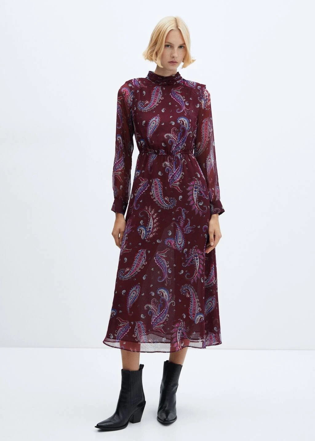 Robe Fluide En Imprimé Cachemire 2 Robe Fluide En Imprimé Cachemire – Image 2