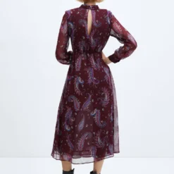 Robe Fluide En Imprimé Cachemire 9 Robe Fluide En Imprimé Cachemire -Promos Chaudine Magasin 57047729 76 R