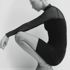 Robe Drapée Brillante -Promos Chaudine Magasin 57047732 99 D2