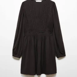 Robe Fluide Détail Perles -Promos Chaudine Magasin 57048271 99 B