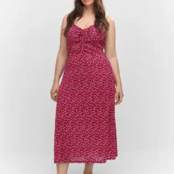 Robe à Fleurs Détail Froncé -Promos Chaudine Magasin 57050177 70 D3