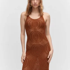 Robe Longue Maille Ajourée