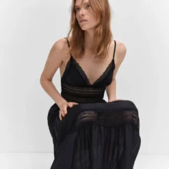 Robe Empiècements Dentelle 13 Robe Empiècements Dentelle -Promos Chaudine Magasin 57050268 99 D2