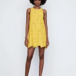 Robe Coton Détails Ajourés -Promos Chaudine Magasin 57050301 12 99999999 01