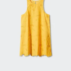 Robe Coton Détails Ajourés -Promos Chaudine Magasin 57050301 12 B