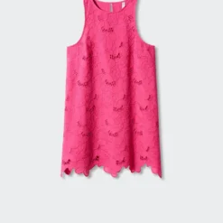 Robe Coton Détails Ajourés -Promos Chaudine Magasin 57050301 88 B