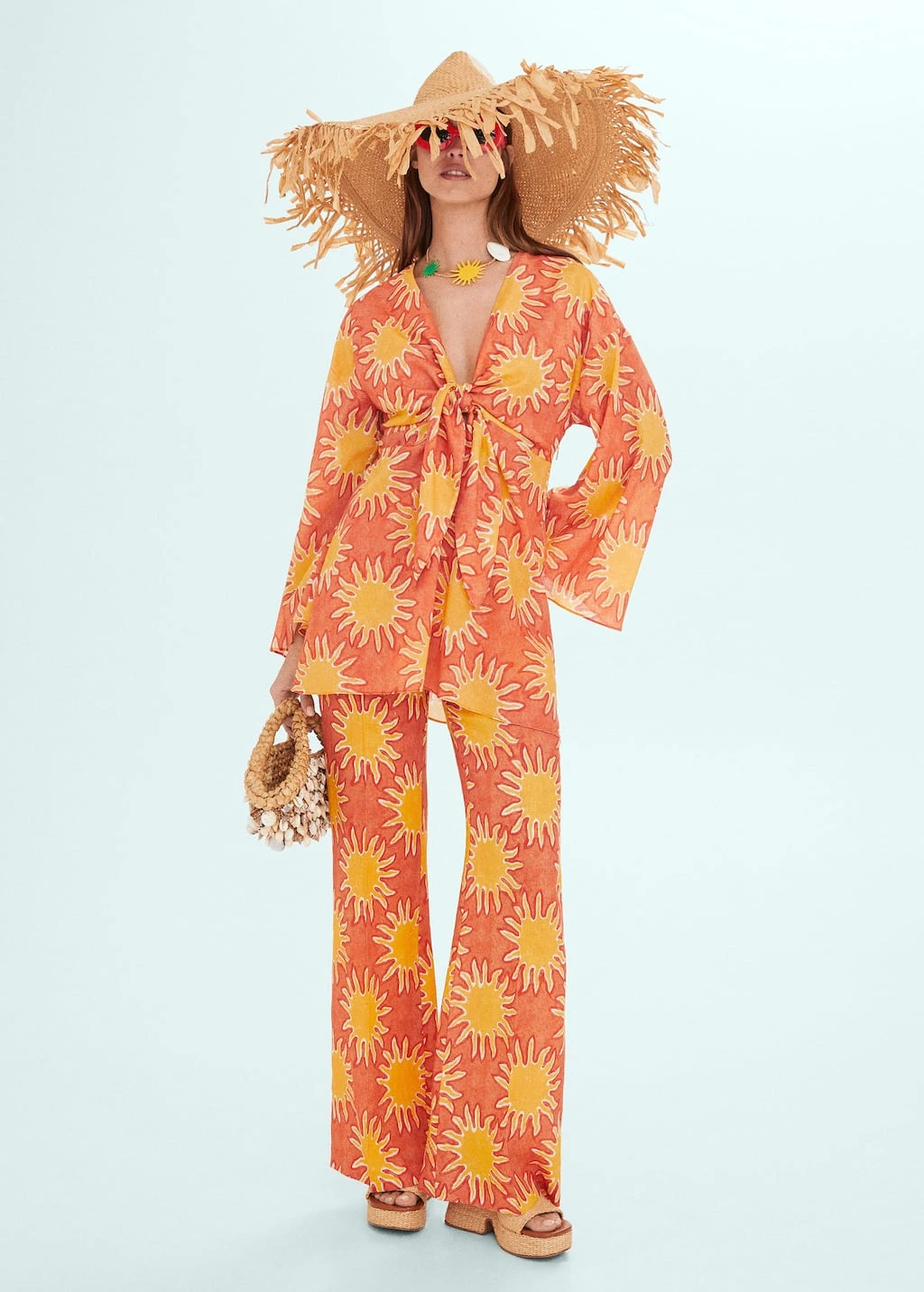 Robe Imprimée Détail Nœud 2 Robe Imprimée Détail Nœud – Image 2