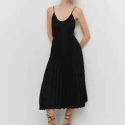 Robe Plissée Cordon -Promos Chaudine Magasin 57050483 99 D2