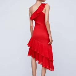 Robe Asymétrique Volants 9 Robe Asymétrique Volants -Promos Chaudine Magasin 57053814 70 R