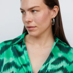 Robe Chemise Satinée Imprimée -Promos Chaudine Magasin 57053820 43 D4