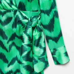 Robe Chemise Satinée Imprimée -Promos Chaudine Magasin 57053820 43 D8