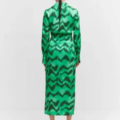 Robe Chemise Satinée Imprimée -Promos Chaudine Magasin 57053820 43 R