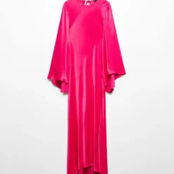 Robe Satinée Manches Cloche -Promos Chaudine Magasin 57053823 88 B