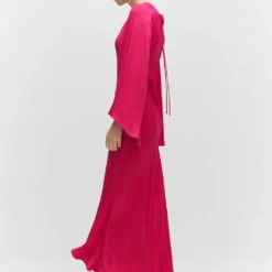 Robe Satinée Manches Cloche -Promos Chaudine Magasin 57053823 88 D1