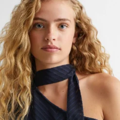 Robe Asymétrique Drapée -Promos Chaudine Magasin 57054768 69 D1