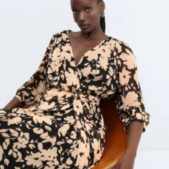 Robe Fluide à Imprimé Floral -Promos Chaudine Magasin 57055981 08 D4