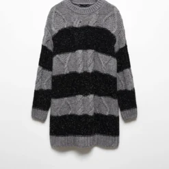 Robe Pull Rayures -Promos Chaudine Magasin 57057753 92 B