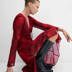 Robe En Gaze à Fleurs -Promos Chaudine Magasin 57057762 70 D2