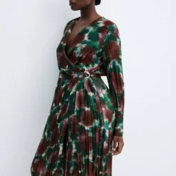 Robe Cache-cœur Plissée -Promos Chaudine Magasin 57058278 43 D4