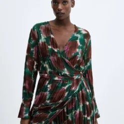 Robe Cache-cœur Plissée -Promos Chaudine Magasin 57058278 43 D5