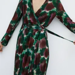 Robe Cache-cœur Plissée -Promos Chaudine Magasin 57058278 43 D6