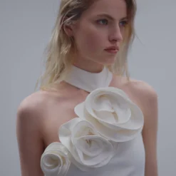 Robe Maxifleurs Fendue -Promos Chaudine Magasin 57061178 05 D1