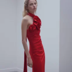 Robe Maxifleurs Fendue -Promos Chaudine Magasin 57061178 70