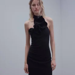 Robe Maxifleurs Fendue -Promos Chaudine Magasin 57061178 99