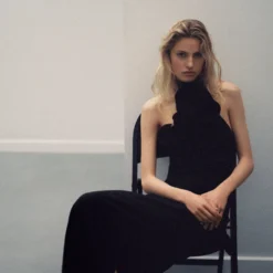 Robe Maxifleurs Fendue -Promos Chaudine Magasin 57061178 99 D6