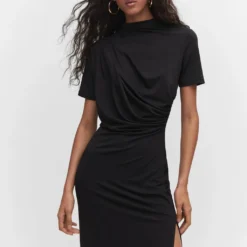 Robe Maille Détail Drapé