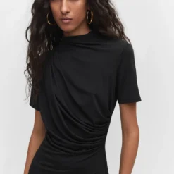 Robe Maille Détail Drapé 13 Robe Maille Détail Drapé -Promos Chaudine Magasin 57063809 99 D1