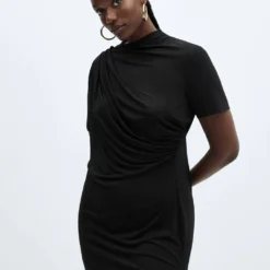 Robe Maille Détail Drapé 17 Robe Maille Détail Drapé -Promos Chaudine Magasin 57063809 99 D5