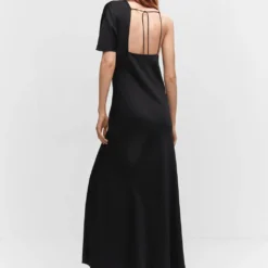 Robe Style Lingerie Manche Asymétrique -Promos Chaudine Magasin 57063816 99 R