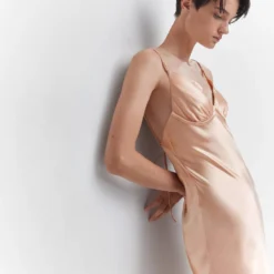 Robe Style Lingerie Satinée -Promos Chaudine Magasin 57063818 80 D2