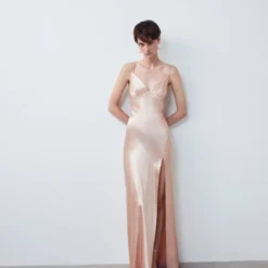 Robe Style Lingerie Satinée -Promos Chaudine Magasin 57063818 80 D7