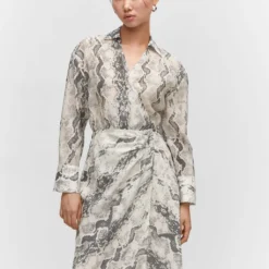 Robe Lyocell En Imprimé Serpent