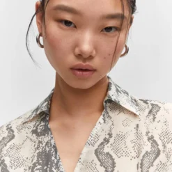 Robe Lyocell En Imprimé Serpent -Promos Chaudine Magasin 57063819 02 D1