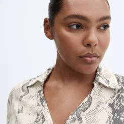 Robe Lyocell En Imprimé Serpent -Promos Chaudine Magasin 57063819 02 D4