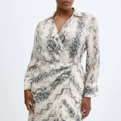 Robe Lyocell En Imprimé Serpent -Promos Chaudine Magasin 57063819 02 D5